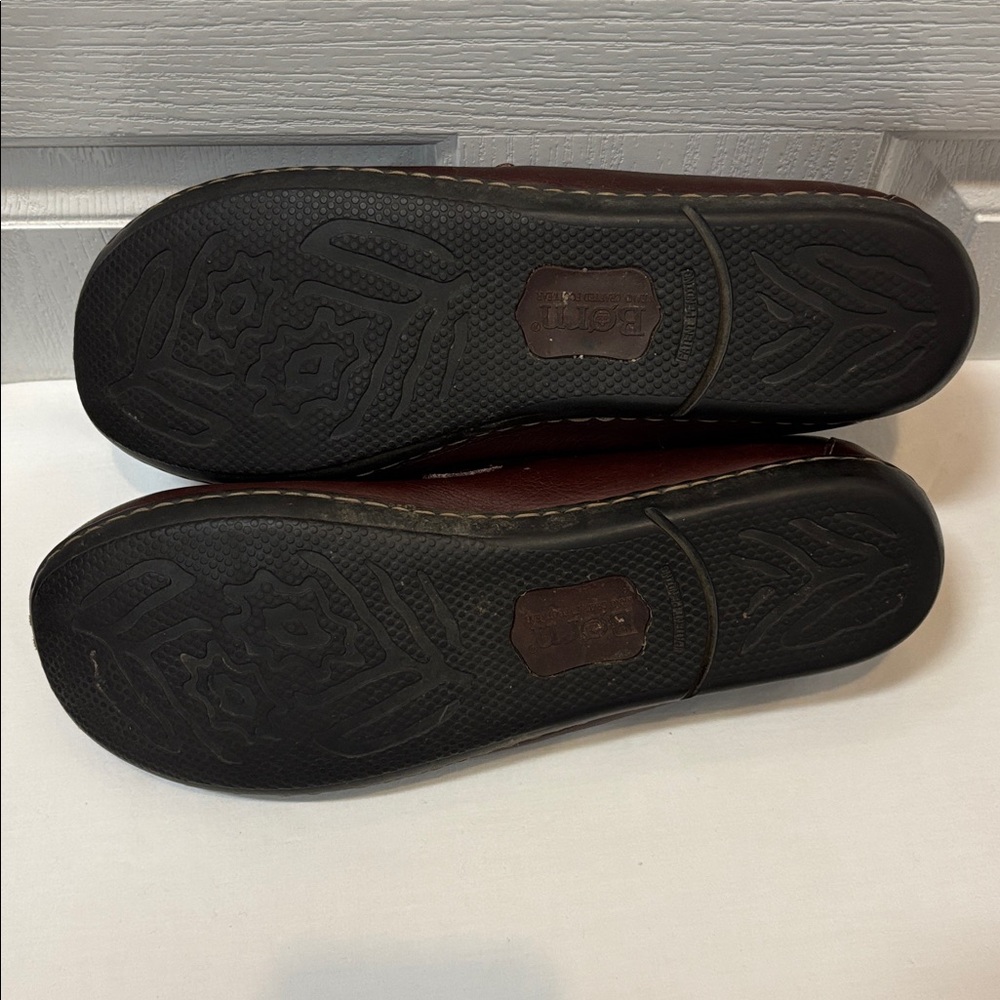 Maroon Leather Mary Jane Flats Women’s Comfort Shoes Round Toe Casual Size 11 - Picture 10 of 10